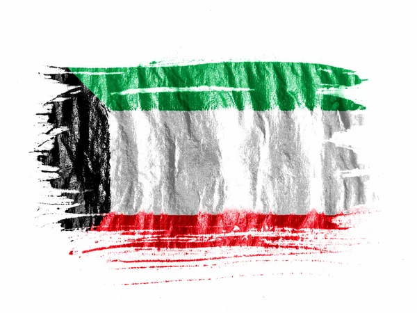 De Koeweitse vlag — Stockfoto