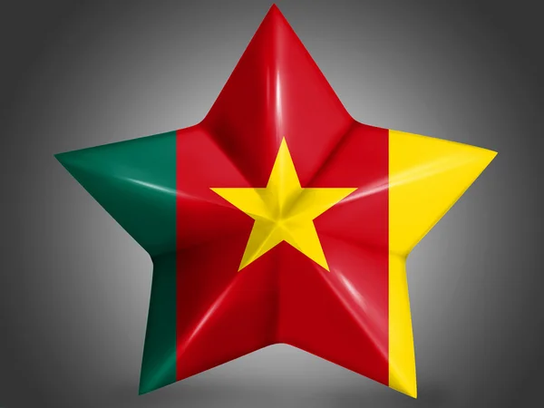 The Cameroonian flag — Stock Photo, Image