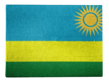karton kutu boyalı ruanda bayrağı