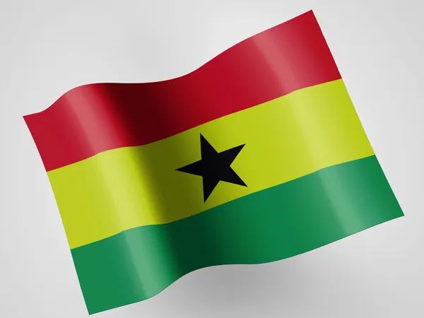 The Ghana flag — Stock Photo, Image