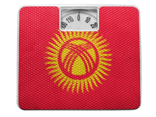 Kırgızistan bayrağı üzerinde denge boyalı — Stok fotoğraf