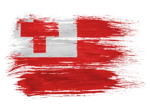 Bandeira Tonga no fundo branco — Fotografia de Stock