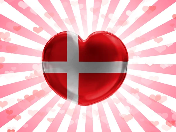 The Danish flag — Stock Photo, Image