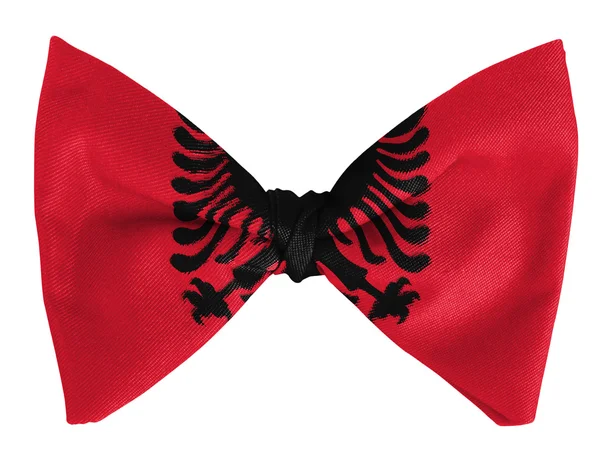 Albanië. Albanese vlag op een vlinderdas — Stockfoto