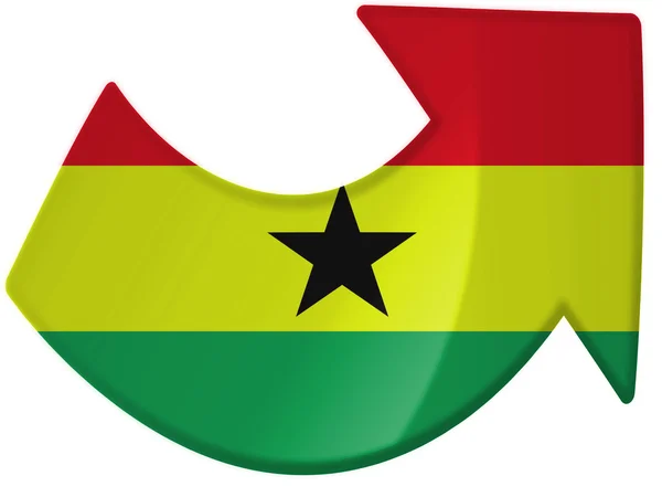 The Ghana flag — Stock Photo, Image