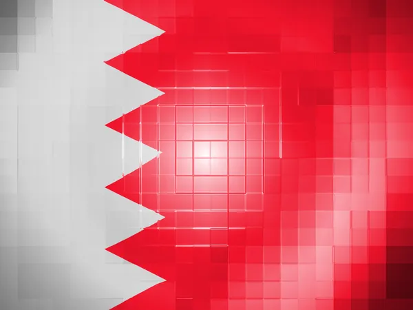 Bahrain. Bahraini flag on wavy plastic surface — Stock Photo, Image