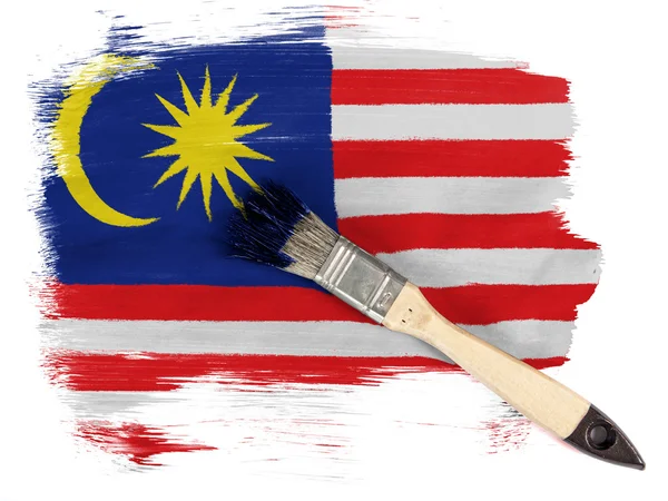 Flaga Malezji — Zdjęcie stockowe