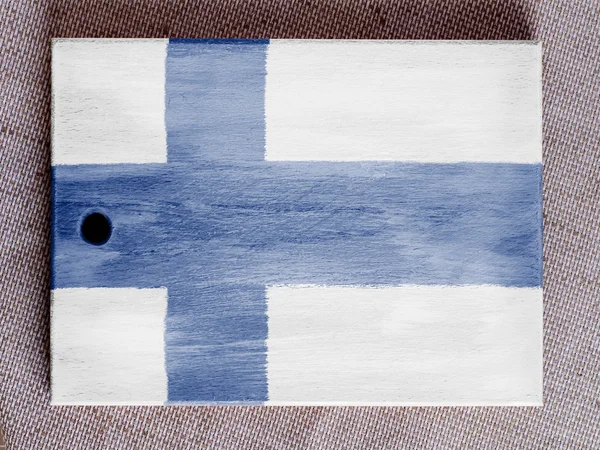 La bandera finlandesa — Foto de Stock