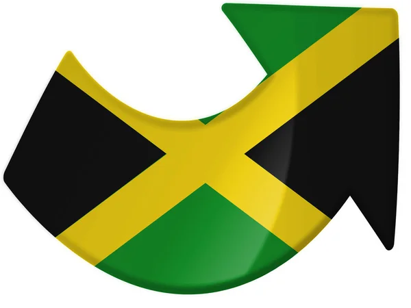 Jamaica flag painted on — Stock Photo, Image