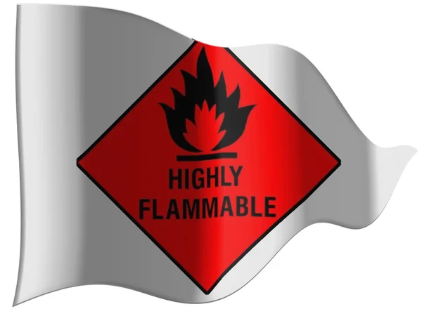 Highly flammable sign drawn on — Stock Photo, Image