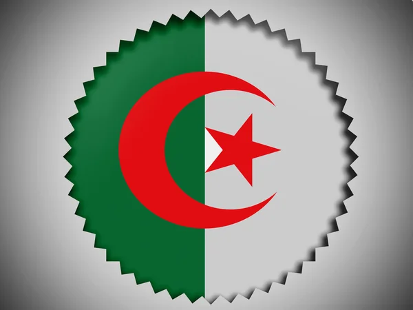 Die algerische Flagge — Stockfoto