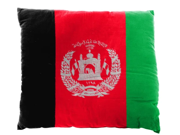 Afghanistan flag painted on pillow — Stock Photo, Image