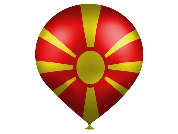Macedonia flag on a baloon — Stock Photo, Image