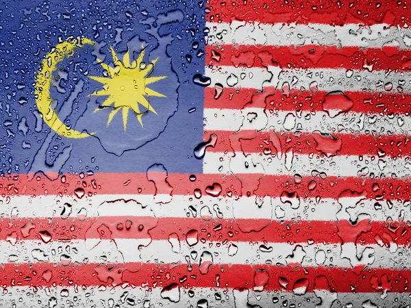 Die malaysische Flagge — Stockfoto