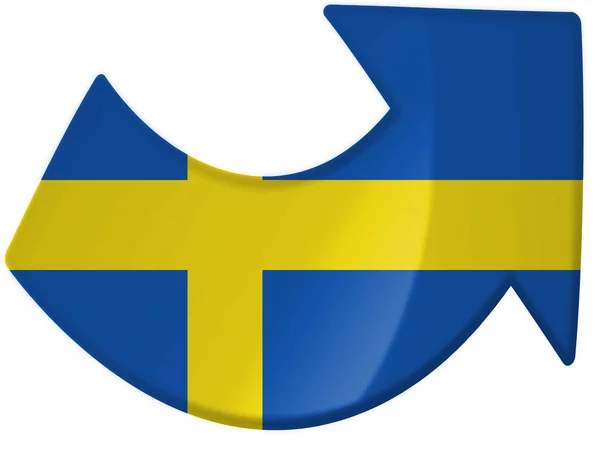 The Swedish flag — Stock Photo, Image