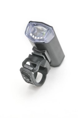 İzole edilmiş beyaz arkaplanda bisiklet farları