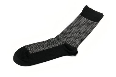 İzole edilmiş beyaz arka planda erkek çorapları.