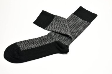 İzole edilmiş beyaz arka planda erkek çorapları.