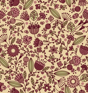 açık renkli çiçek vintage Dikişsiz desen