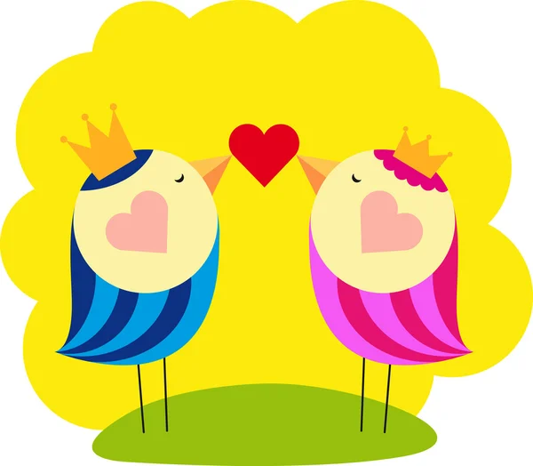 Bird couple — Stock Vector