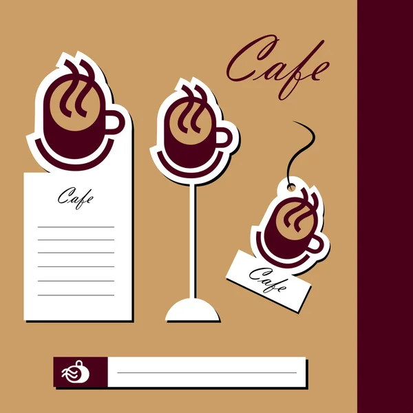 Menu del caffè — Vettoriale Stock