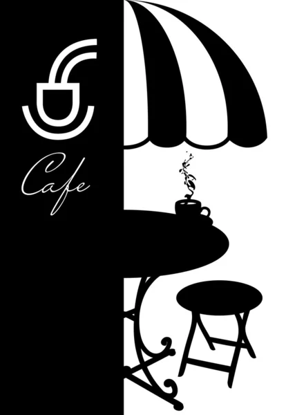Panneau café rue — Image vectorielle