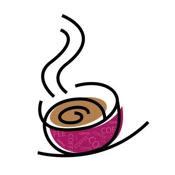 Tasse à café, enseigne de café — Image vectorielle