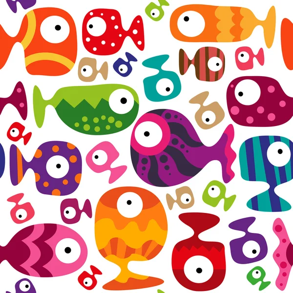 Peces tropicales aislados sobre fondo blanco — Vector de stock