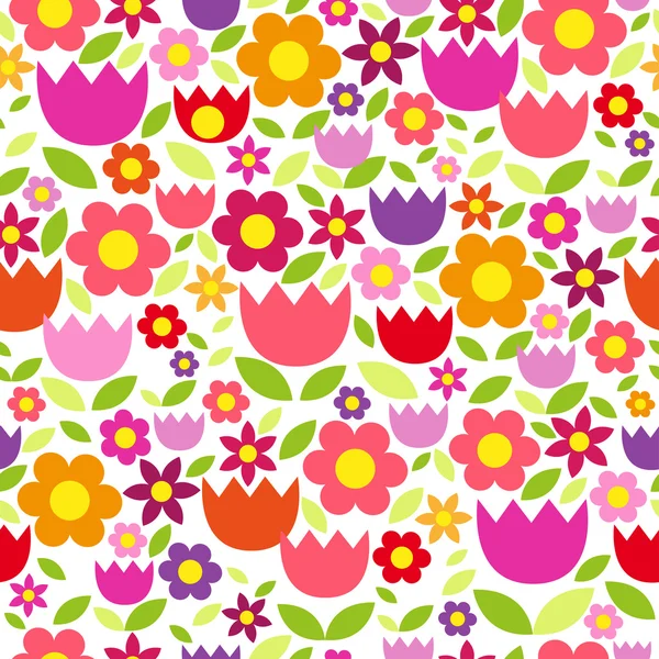 Floral vintage seamless pattern on Light Background — Stock Vector