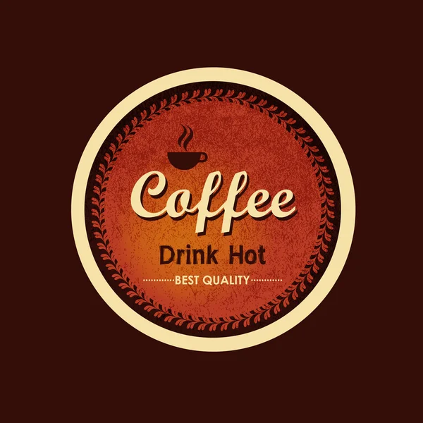 Étiquette et logo café — Image vectorielle