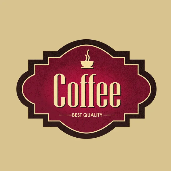 コーヒーのラベルおよびロゴ — ストックベクタ
