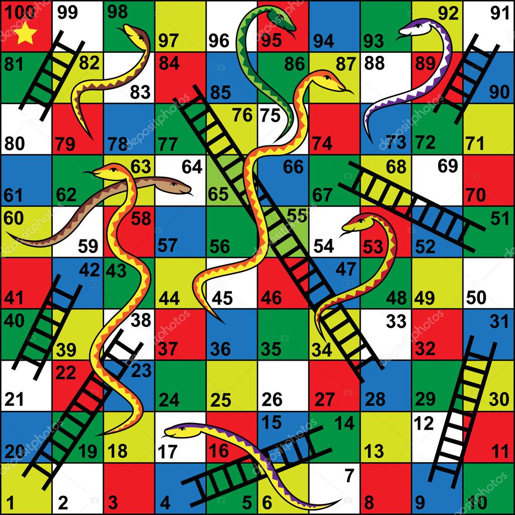 Snakes and Ladders Jogo de tabuleiro, Cobras, escadas, começar