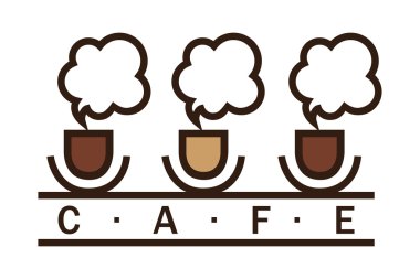 kahve bardakları ile Buhar