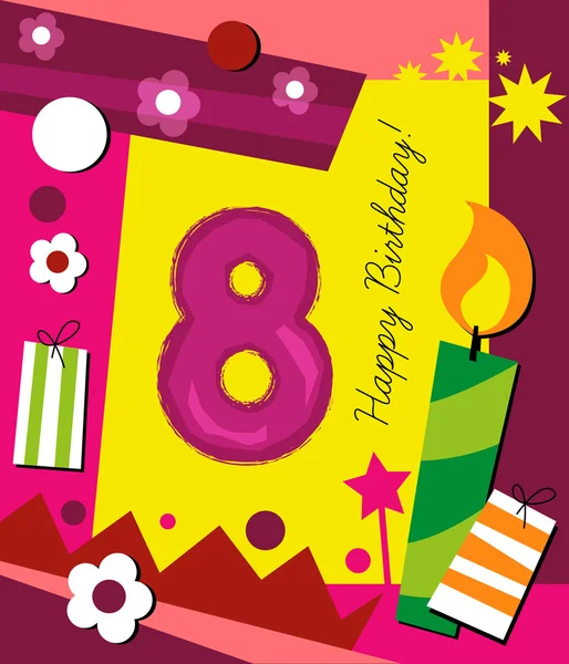 Carte d'anniversaire — Image vectorielle