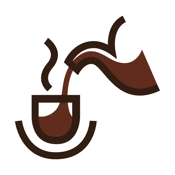 Kaffeetasse und Kaffeekanne — Stockvektor