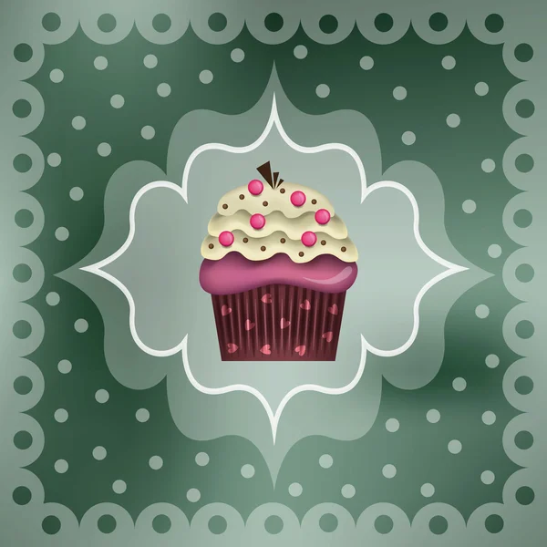 Delicioso Cupcake — Vector de stock