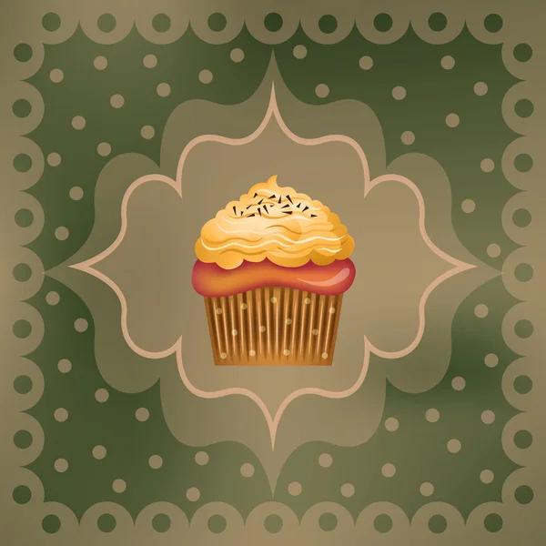 Läckra cupcake — Stock vektor