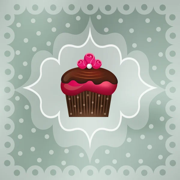 Läckra cupcake — Stock vektor