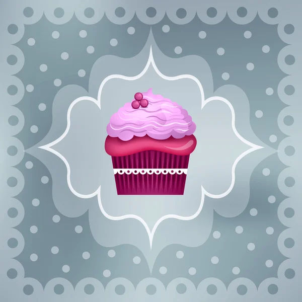 Heerlijke cupcake — Stockvector