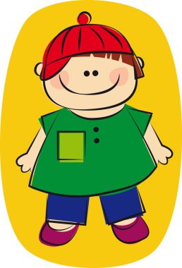 Kırmızı şapkalı çocuk