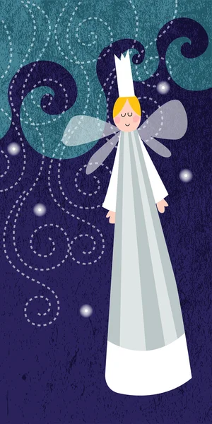 Cute angel in the sky — Stock Vector