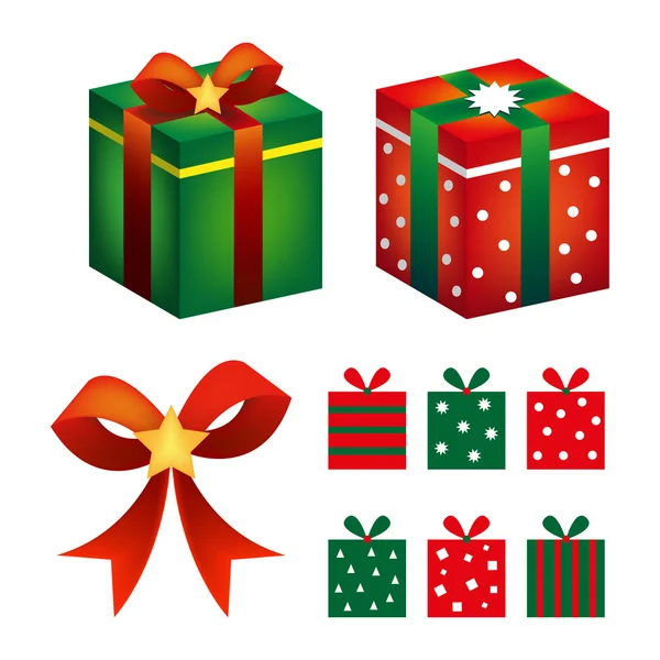 Collection of gifts — Stock Vector