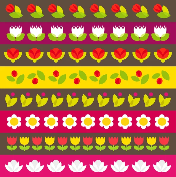 Decorative flowers — Stock Vector