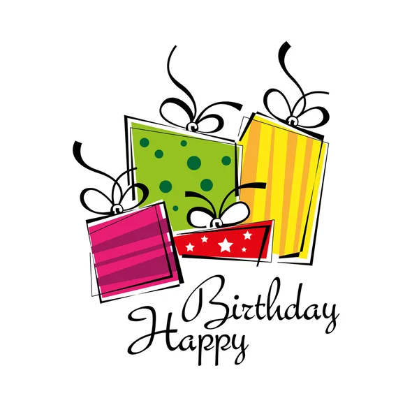 Tarjeta de cumpleaños — Vector de stock