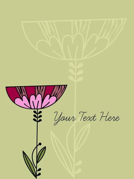 Tarjeta de cumpleaños, flor — Vector de stock