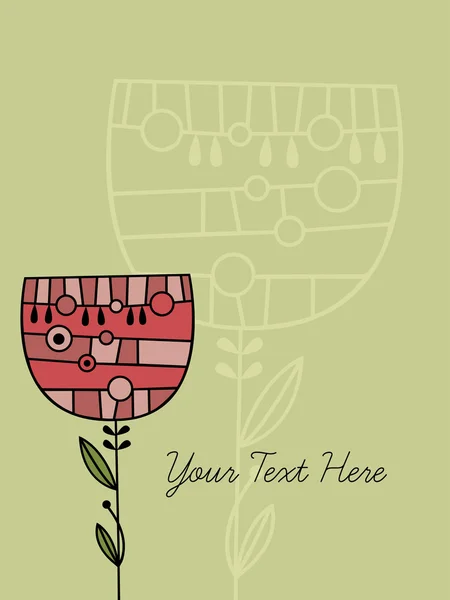 Carte d'anniversaire, fleur — Image vectorielle