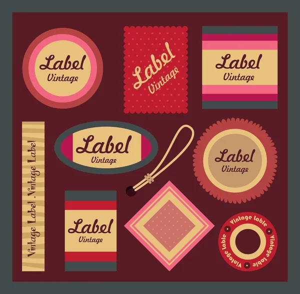 Vintage Label Set. — Stock Vector