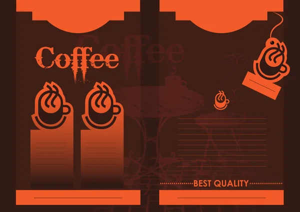 Modèle de site Web pour Café — Image vectorielle