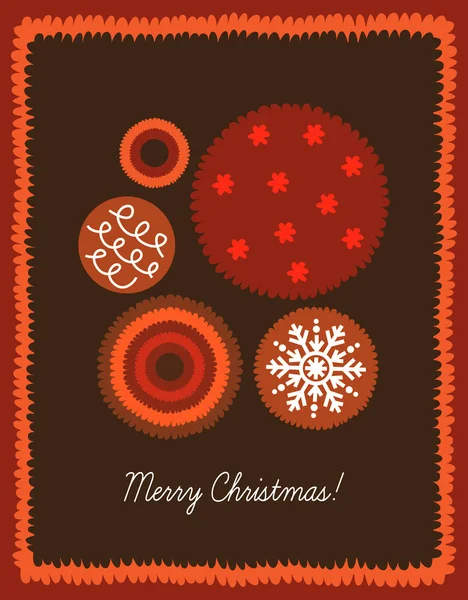 ヴィンテージクリスマスグリーティングカード — ストックベクタ
