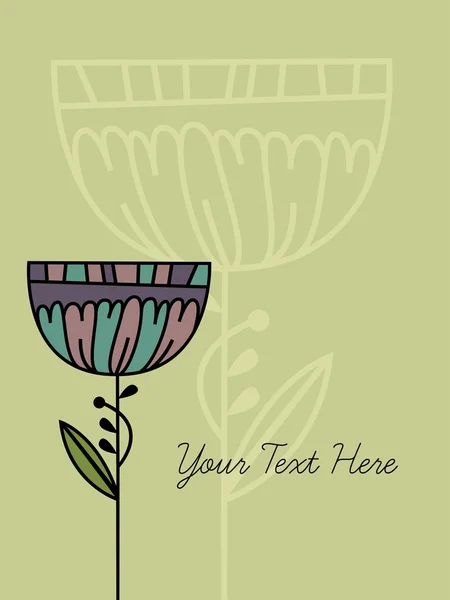 Tarjeta de cumpleaños, flor — Vector de stock